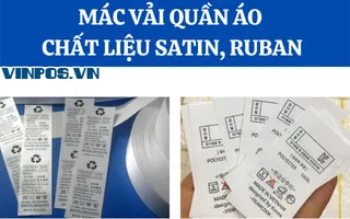 Mác vải quần áo chất liệu satin, ruban Mác vải quần áo chất liệu satin, ruban