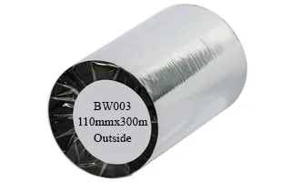 Mực in tem nhãn mã vạch Wax Resin BW003 110mmx300m Mực in tem nhãn mã vạch Wax Resin BW003 110mmx300m