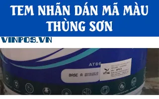 Tem nhãn dán mã màu thùng sơn Tem nhãn dán mã màu thùng sơn
