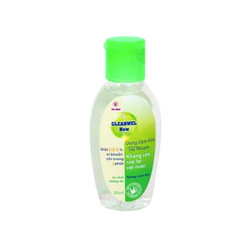 Sát khuẩn tay nhanh CLEANWEL NEW 50 ml chai Oval nắp bật