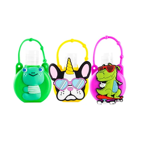Sát khuẩn tay nhanh CLEANWEL NEW - 30 ml móc treo Silicone hoạt hình dễ thương  (BST 9 mẫu hoạt hình) 