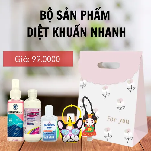 TÚI QUÀ TẶNG 20/11- SET 5 SẢN PHẨM DIỆT KHUẨN TAY NHANH