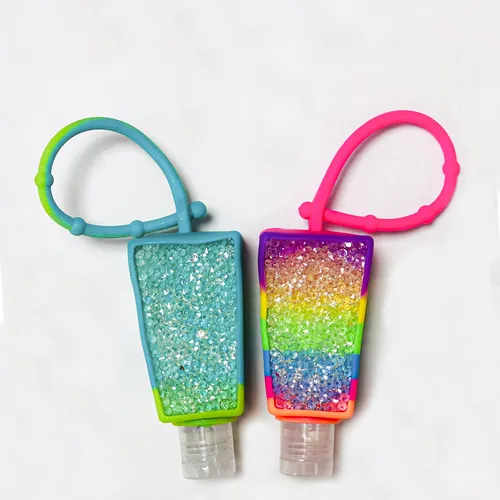 Sát khuẩn tay nhanh CLEANWEL NEW 30ml móc treo Silicone kim cương dễ thương