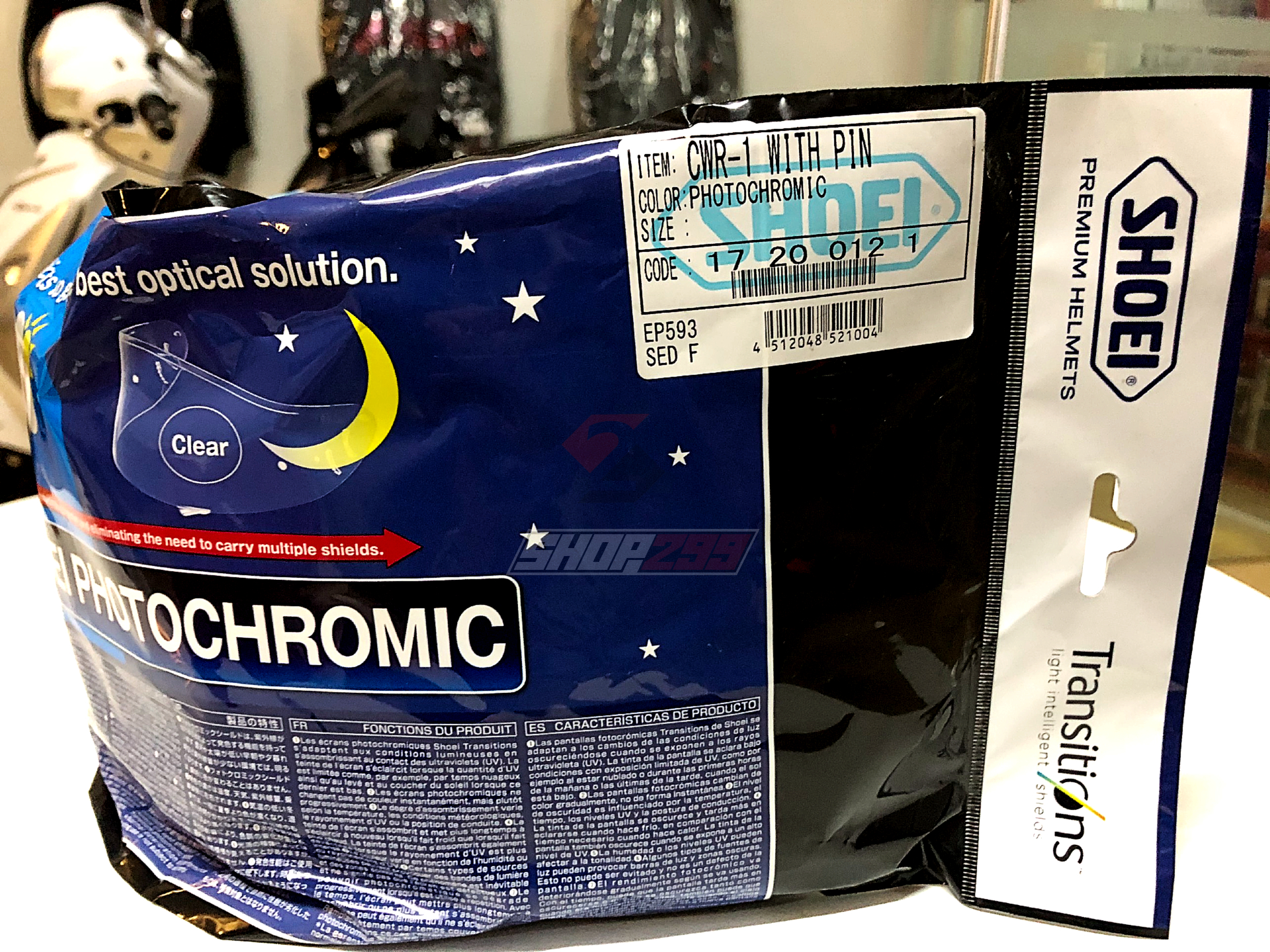 Kính shoei CWR-1 đổi màu Kính shoei CWR-1 đổi màu