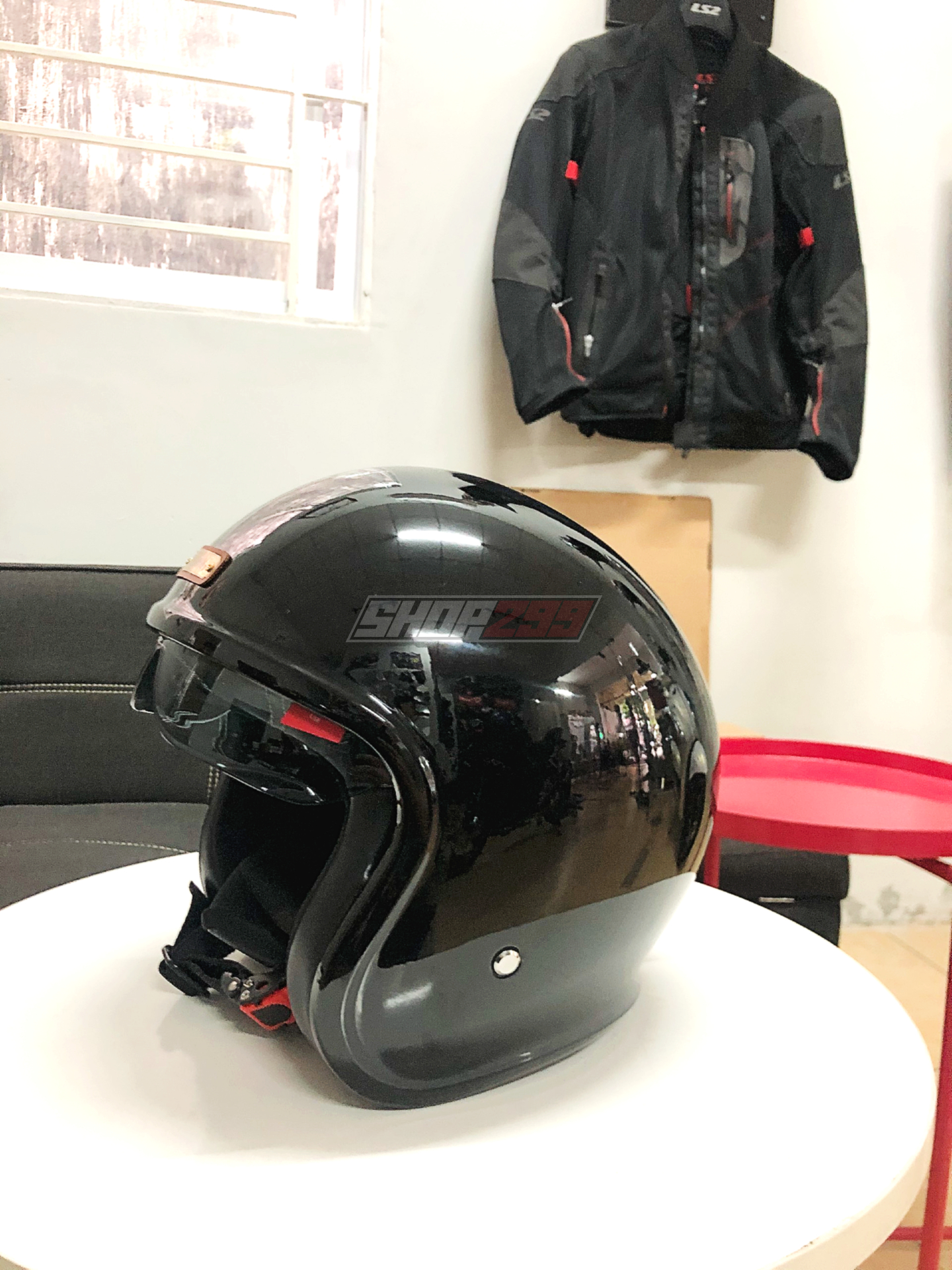 Mũ 3/4 Bulldog Beagle Đen Bóng Mũ 3/4 Bulldog Beagle Đen Bóng