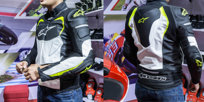 Khi chọn size áo bảo hộ moto, hãy chắc chắn rằng bộ giáp thực sự nằm trên khuỷu tay và vai của bạn Khi chọn size áo bảo hộ moto, hãy chắc chắn rằng bộ giáp thực sự nằm trên khuỷu tay và vai của bạn