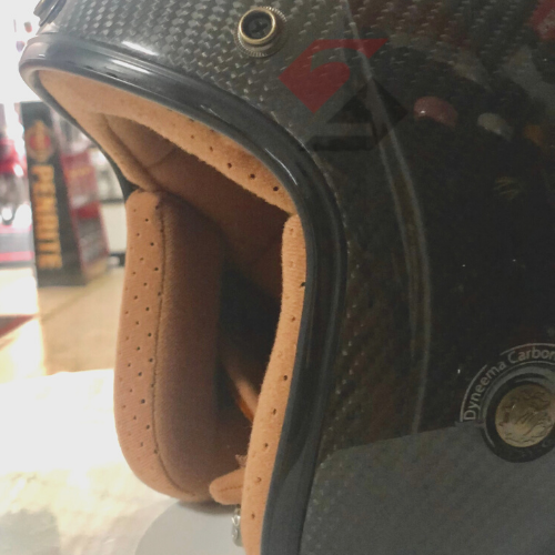 Dây Viền Mũ 3/4 Bulldog Heli Carbon 3D Dây Viền Mũ 3/4 Bulldog Heli Carbon 3D