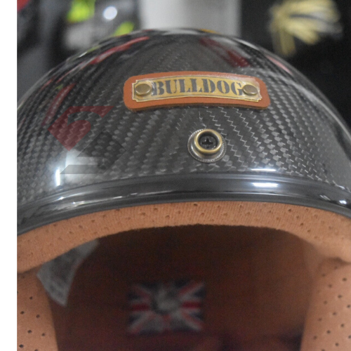 Logo Mũ 3/4 Bulldog Heli Carbon 3D Logo Mũ 3/4 Bulldog Heli Carbon 3D