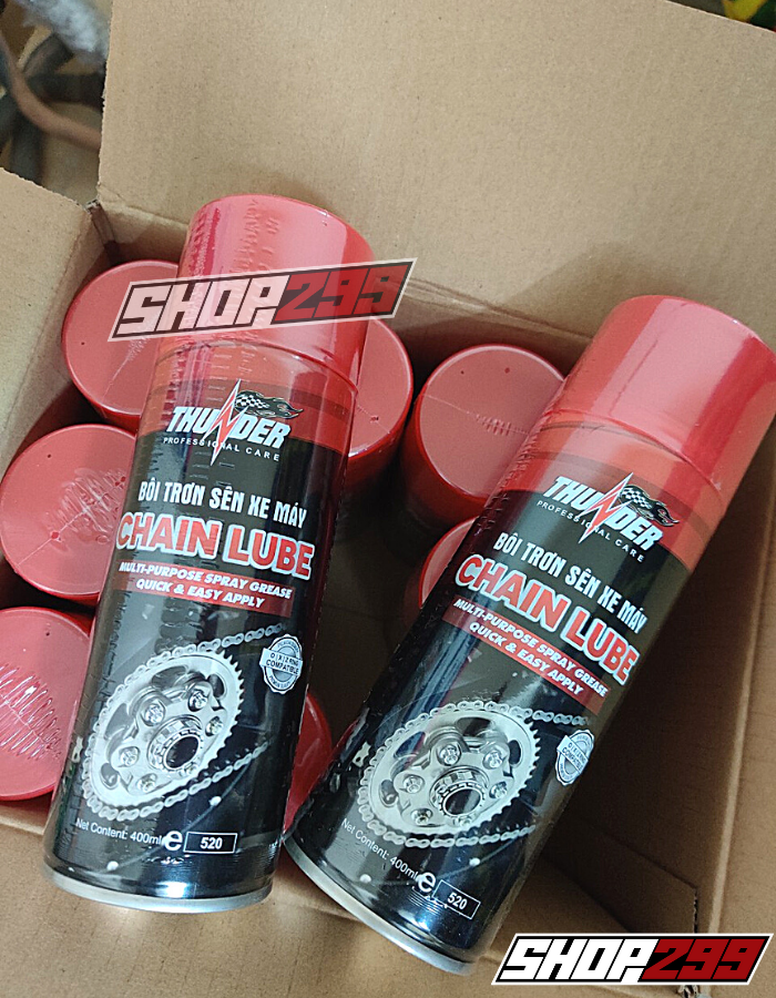 DƯỠNG SÊN THUNDER CHAIN LUBE 400ML DƯỠNG SÊN THUNDER CHAIN LUBE 400ML