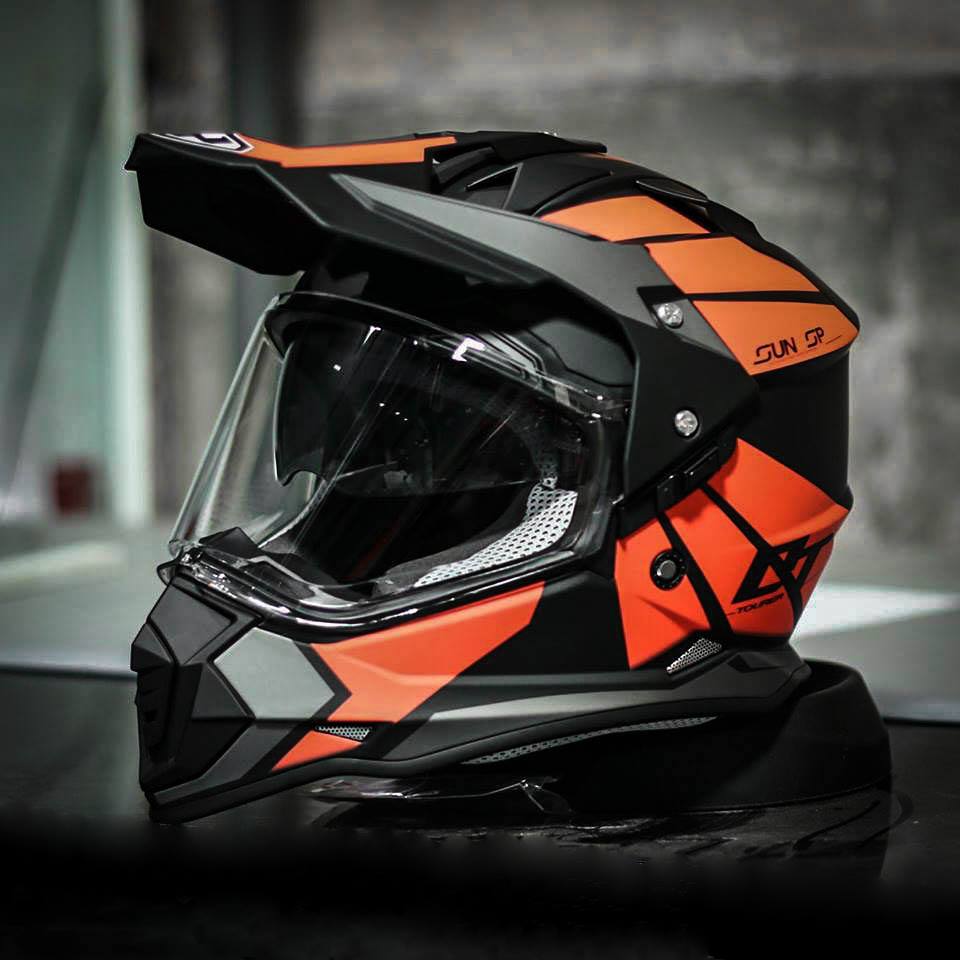 Khiên che Mũ Dual Sport Yohe 632A Adventure Đỏ Đen Nhám Khiên che Mũ Dual Sport Yohe 632A Adventure Đỏ Đen Nhám