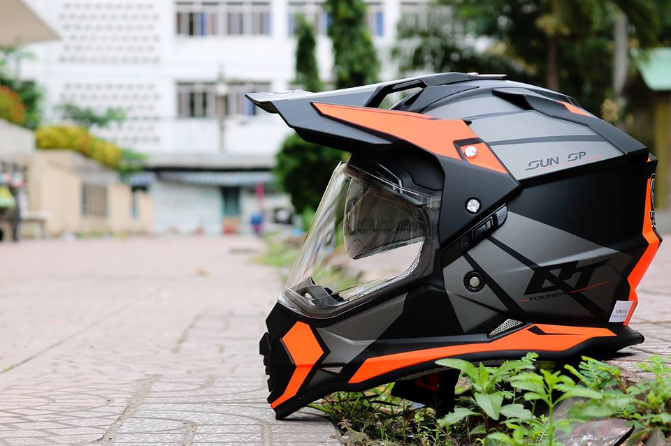 Mũ Dual Sport Yohe 632A Adventure Đen Cam Nhám Mũ Dual Sport Yohe 632A Adventure Đen Cam Nhám