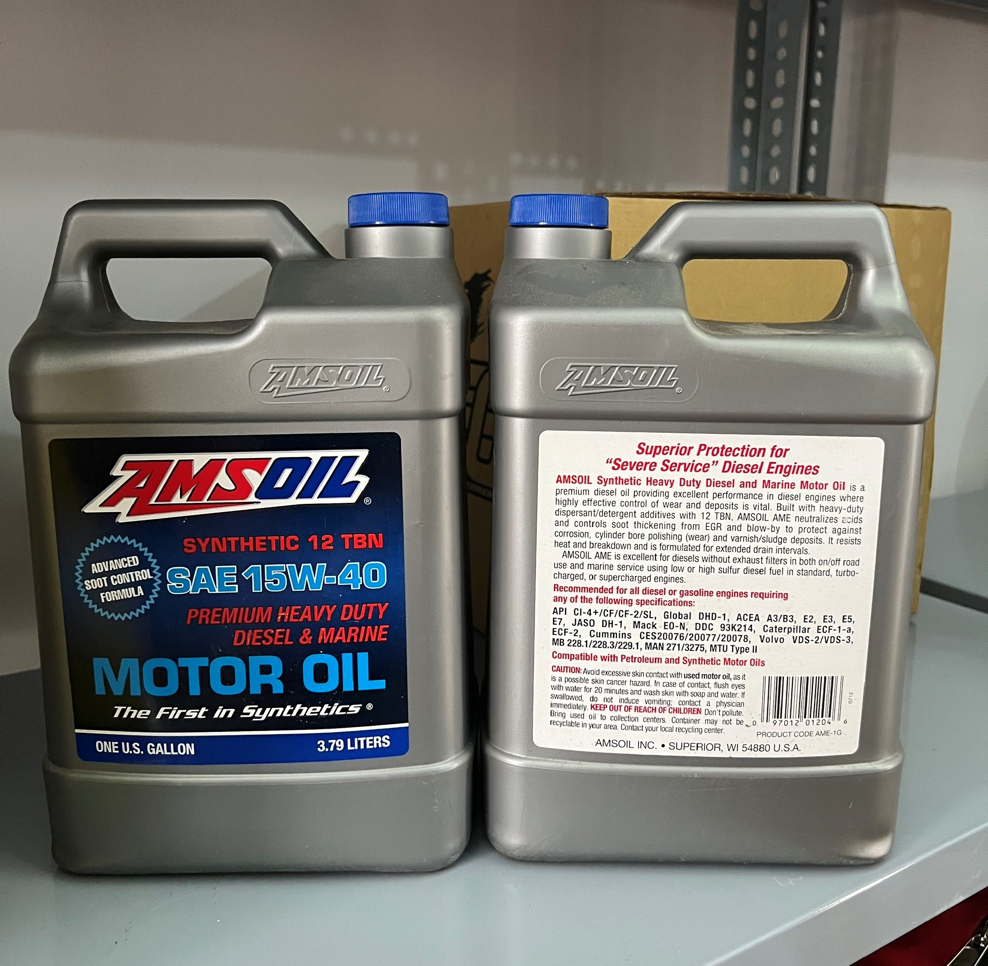 Dầu Nhớt Tổng Hợp AMSOIL HEAVY DUTY DIESEL & MARINE MOTOR OIL 15W40 - 3.78L Dầu Nhớt Tổng Hợp AMSOIL HEAVY DUTY DIESEL & MARINE MOTOR OIL 15W40 - 3.78L