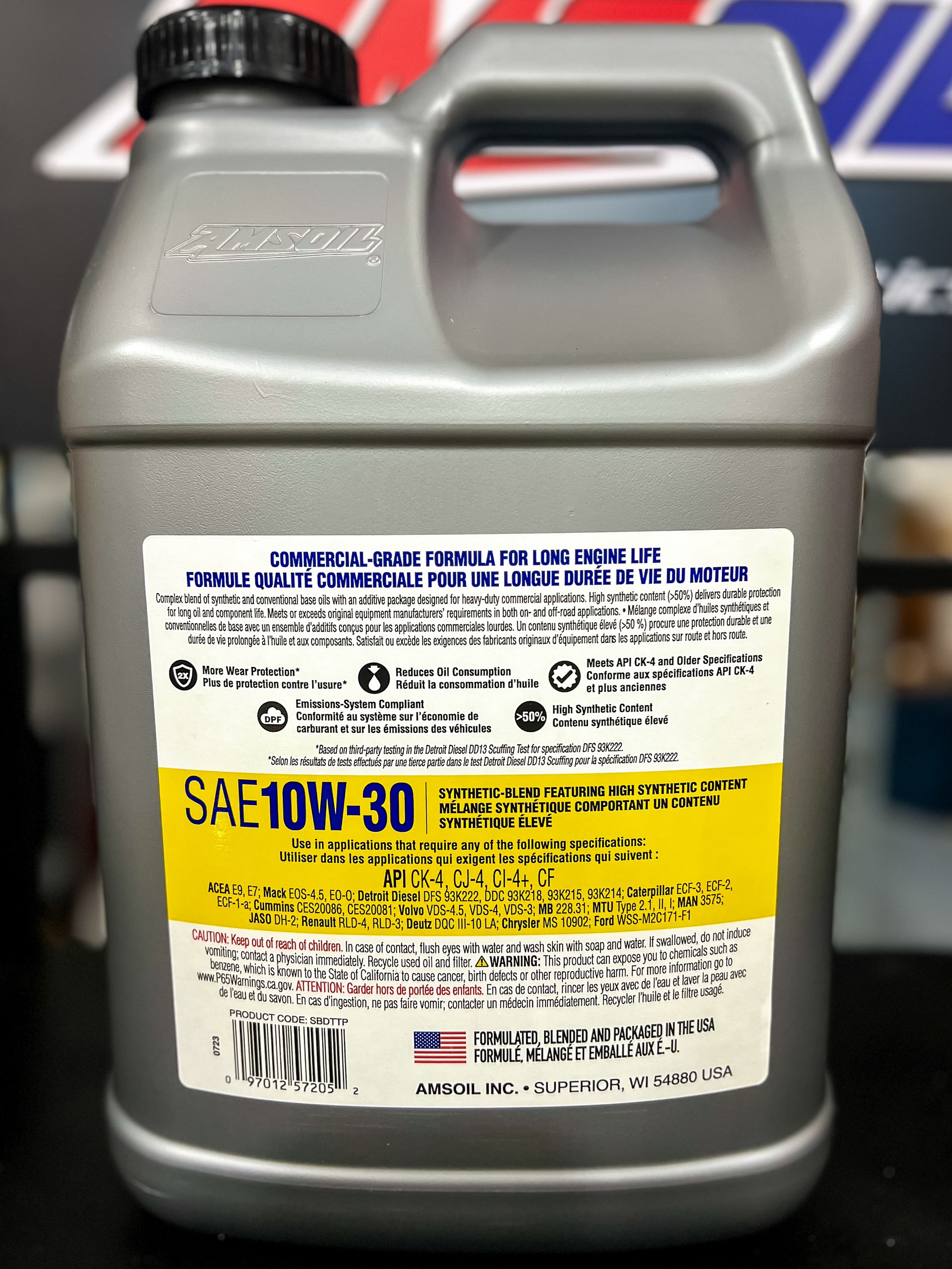 AMSOIL DIESEL OIL COMMERCIAL GRADE 10W30 - 9,46L AMSOIL DIESEL OIL COMMERCIAL GRADE 10W30 - 9,46L