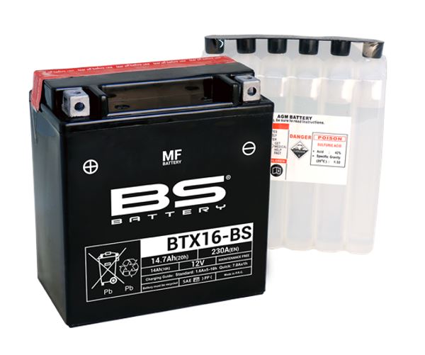 BÌNH ẮC QUY BS BTX16 - BS (MF) CHÍNH HÃNG BÌNH ẮC QUY BS BTX16 - BS (MF) CHÍNH HÃNG