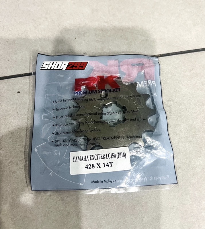 BỘ NHÔNG SÊN DĨA RK CHO EXCITER 150 (CÓ PHỐT CAO SU) BỘ NHÔNG SÊN DĨA RK CHO EXCITER 150 (CÓ PHỐT CAO SU)