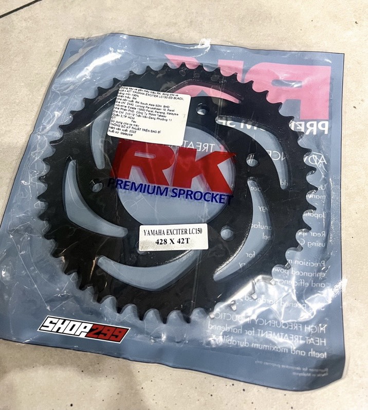 BỘ NHÔNG SÊN DĨA RK CHO EXCITER 150 (CÓ PHỐT CAO SU) BỘ NHÔNG SÊN DĨA RK CHO EXCITER 150 (CÓ PHỐT CAO SU)