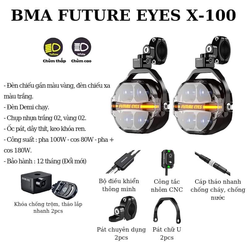 ĐÈN TRỢ SÁNG BI CẦU BMA FUTURE EYES X-100 ĐÈN TRỢ SÁNG BI CẦU BMA FUTURE EYES X-100