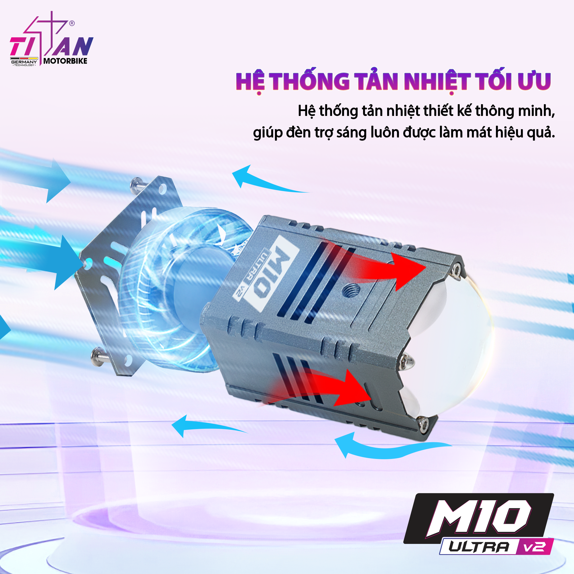 ĐÈN TRỢ SÁNG BI CẦU MINI TITAN MOTO M10 ULTRA V2 ĐÈN TRỢ SÁNG BI CẦU MINI TITAN MOTO M10 ULTRA V2