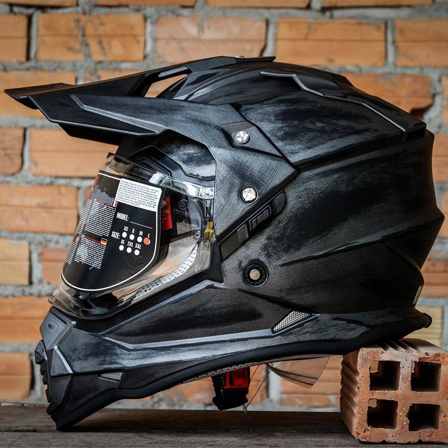 Mũ Dual Sport Yohe 632A Adventure Nhôm Xước Mũ Dual Sport Yohe 632A Adventure Nhôm Xước