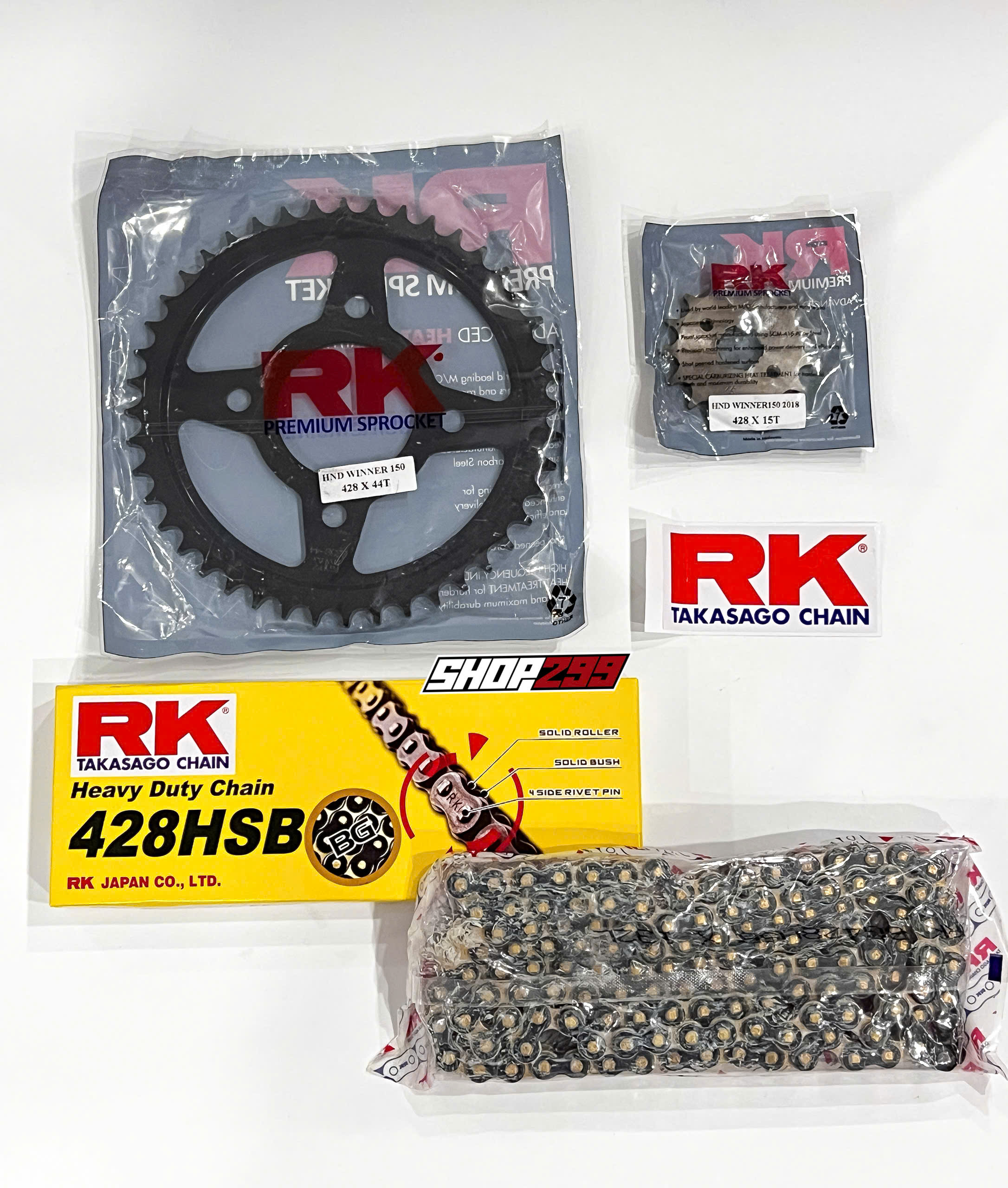 COMBO NHÔNG SÊN DĨA RK CHO HONDA WINNER (SÊN RK 428 HSB KHÔNG PHỐT) COMBO NHÔNG SÊN DĨA RK CHO HONDA WINNER (SÊN RK 428 HSB KHÔNG PHỐT)