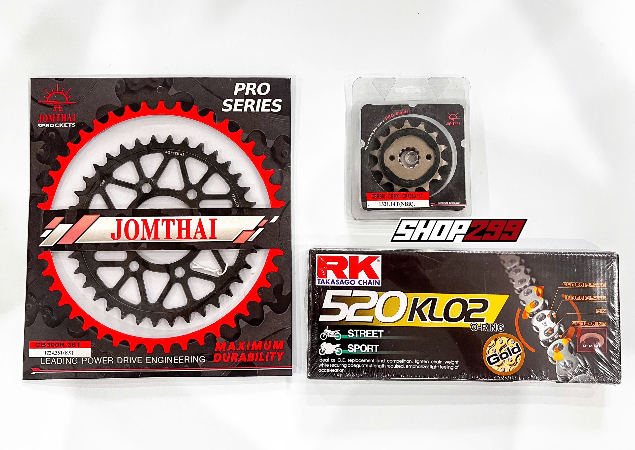 COMBO NHÔNG SÊN DĨA CHO HONDA CB300R (NHÔNG DĨA JOMTHAI + SÊN RK 520 KLO2 VÀNG) COMBO NHÔNG SÊN DĨA CHO HONDA CB300R (NHÔNG DĨA JOMTHAI + SÊN RK 520 KLO2 VÀNG)