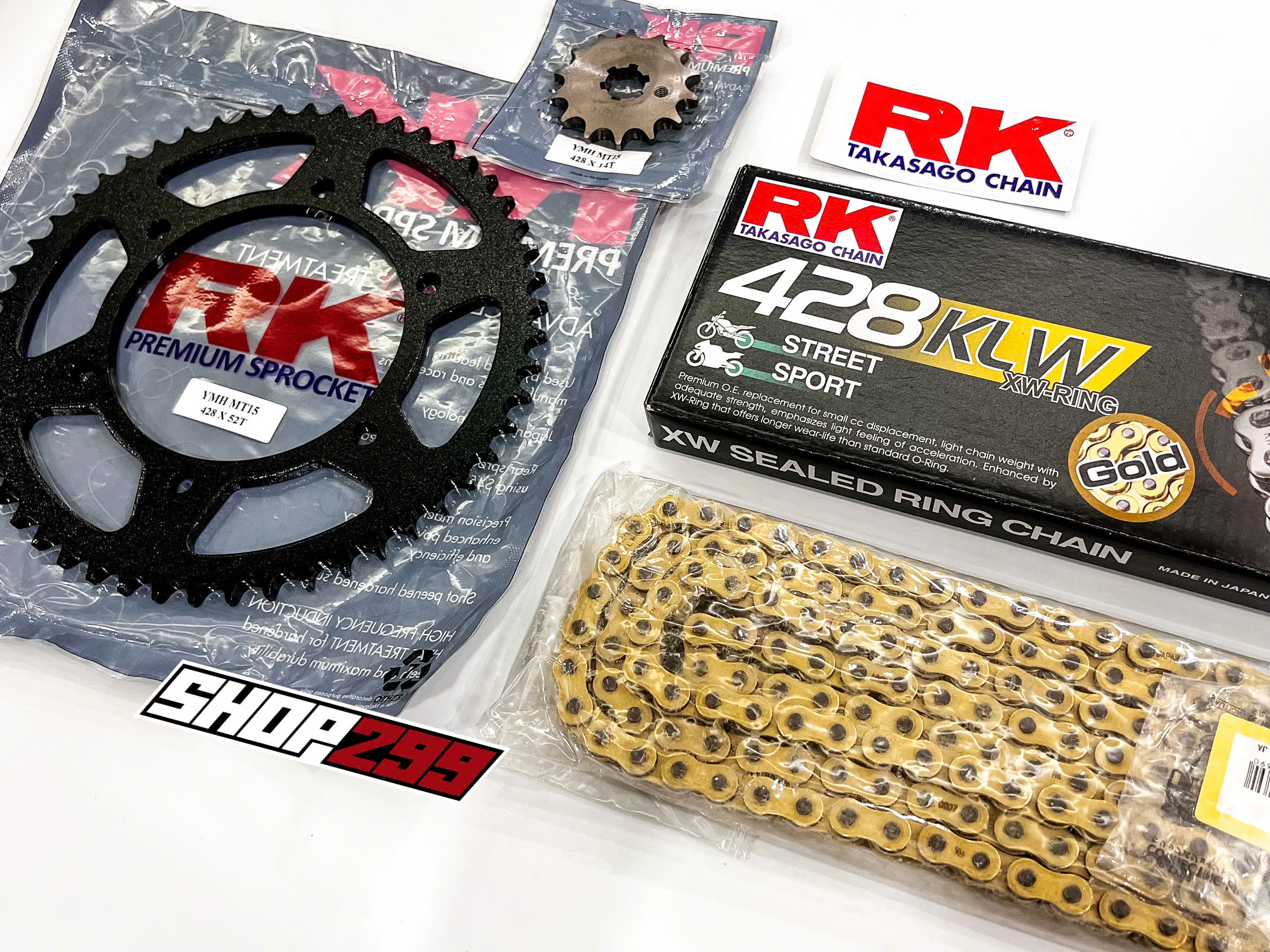 COMBO NHÔNG SÊN DĨA CHO YAMAHA MT15 (NHÔNG DĨA RK + SÊN RK 428 KLW MÀU VÀNG, PHỐT XW-RING) COMBO NHÔNG SÊN DĨA CHO YAMAHA MT15 (NHÔNG DĨA RK + SÊN RK 428 KLW MÀU VÀNG, PHỐT XW-RING)