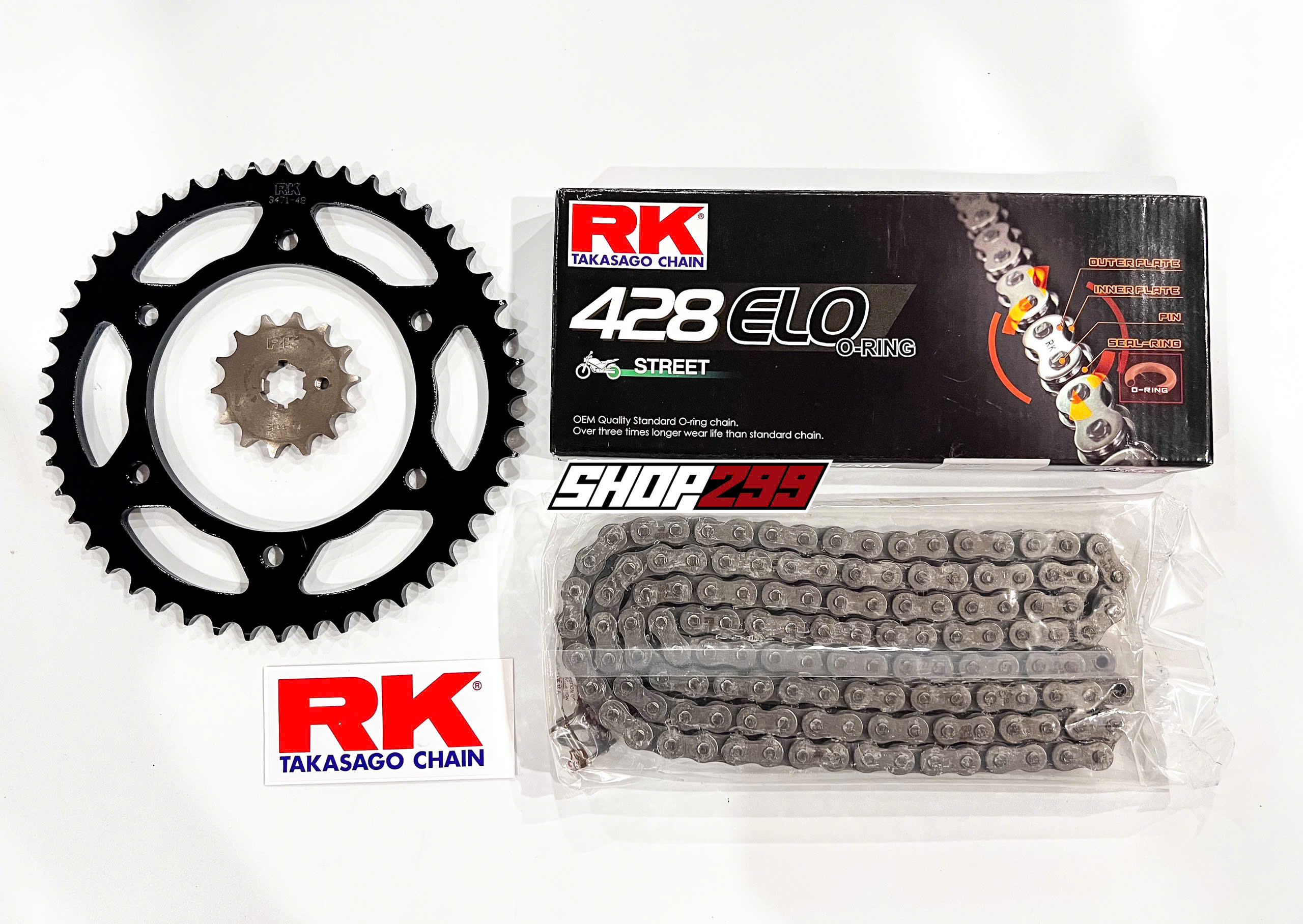 COMBO NHÔNG SÊN DĨA CHO YAMAHA XSR155 / R15V3 / XS155R (NHÔNG DĨA RK ĐEN + SÊN RK 428 ELO CÓ PHỐT O-RING) COMBO NHÔNG SÊN DĨA CHO YAMAHA XSR155 / R15V3 / XS155R (NHÔNG DĨA RK ĐEN + SÊN RK 428 ELO CÓ PHỐT O-RING)