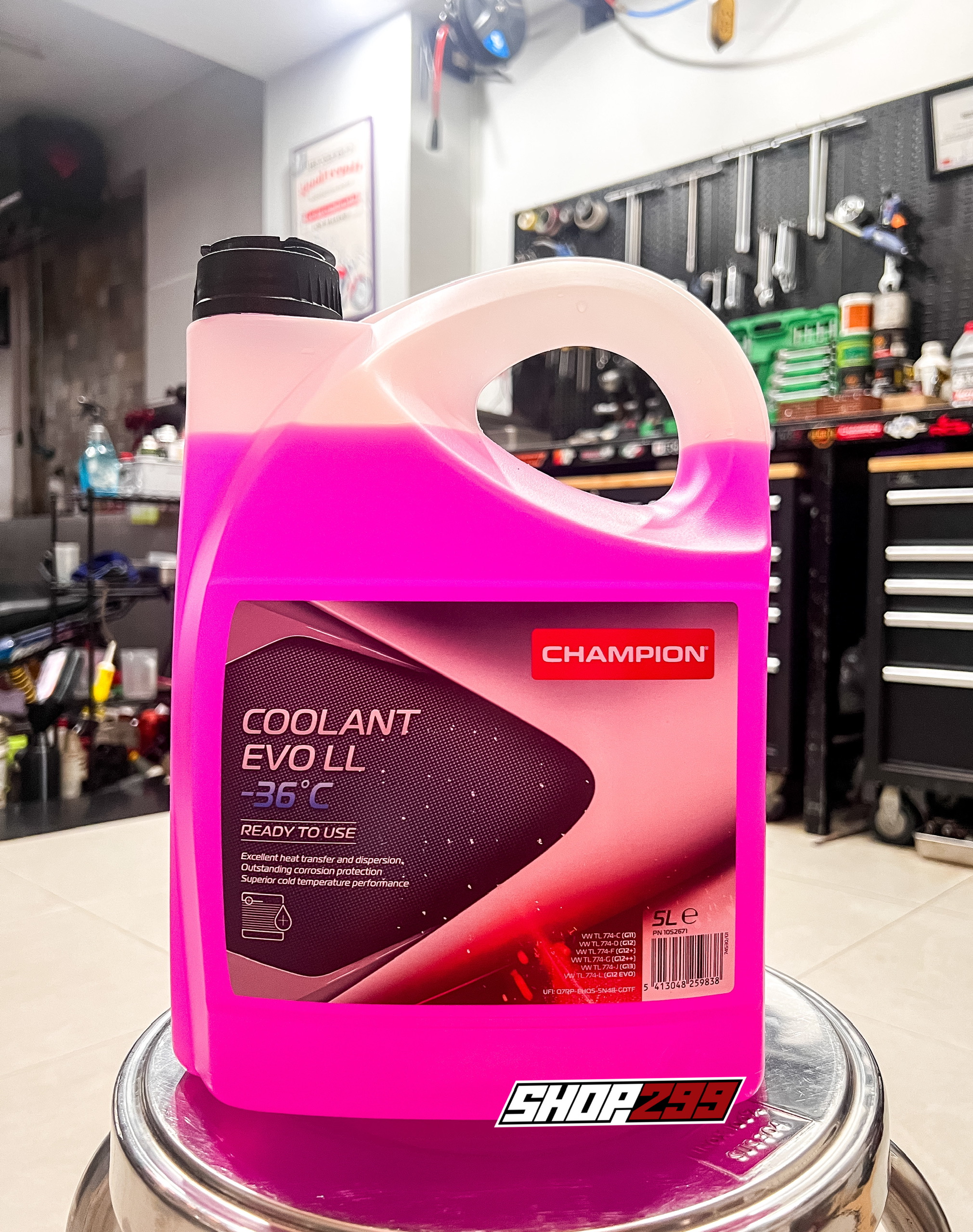 NƯỚC LÀM MÁT CHAMPION COOLANT EVO LL -36°C - 5L NƯỚC LÀM MÁT CHAMPION COOLANT EVO LL -36°C - 5L