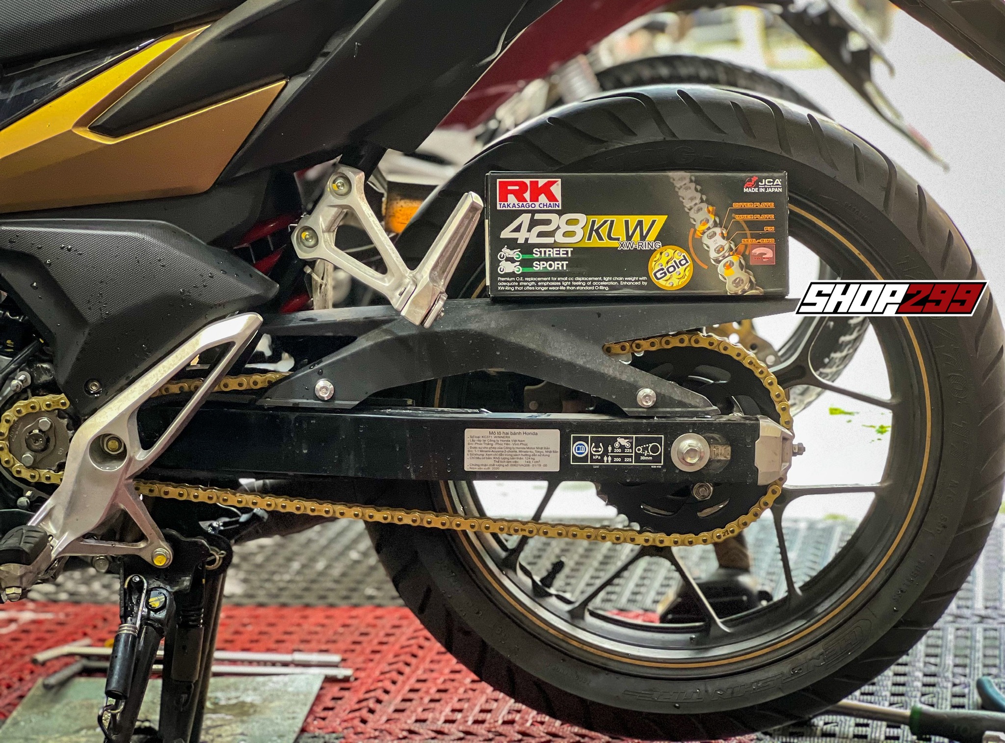 SÊN RK 428 KLW 132L (PHỐT XW-RING) - MÀU VÀNG SÊN RK 428 KLW 132L (PHỐT XW-RING) - MÀU VÀNG