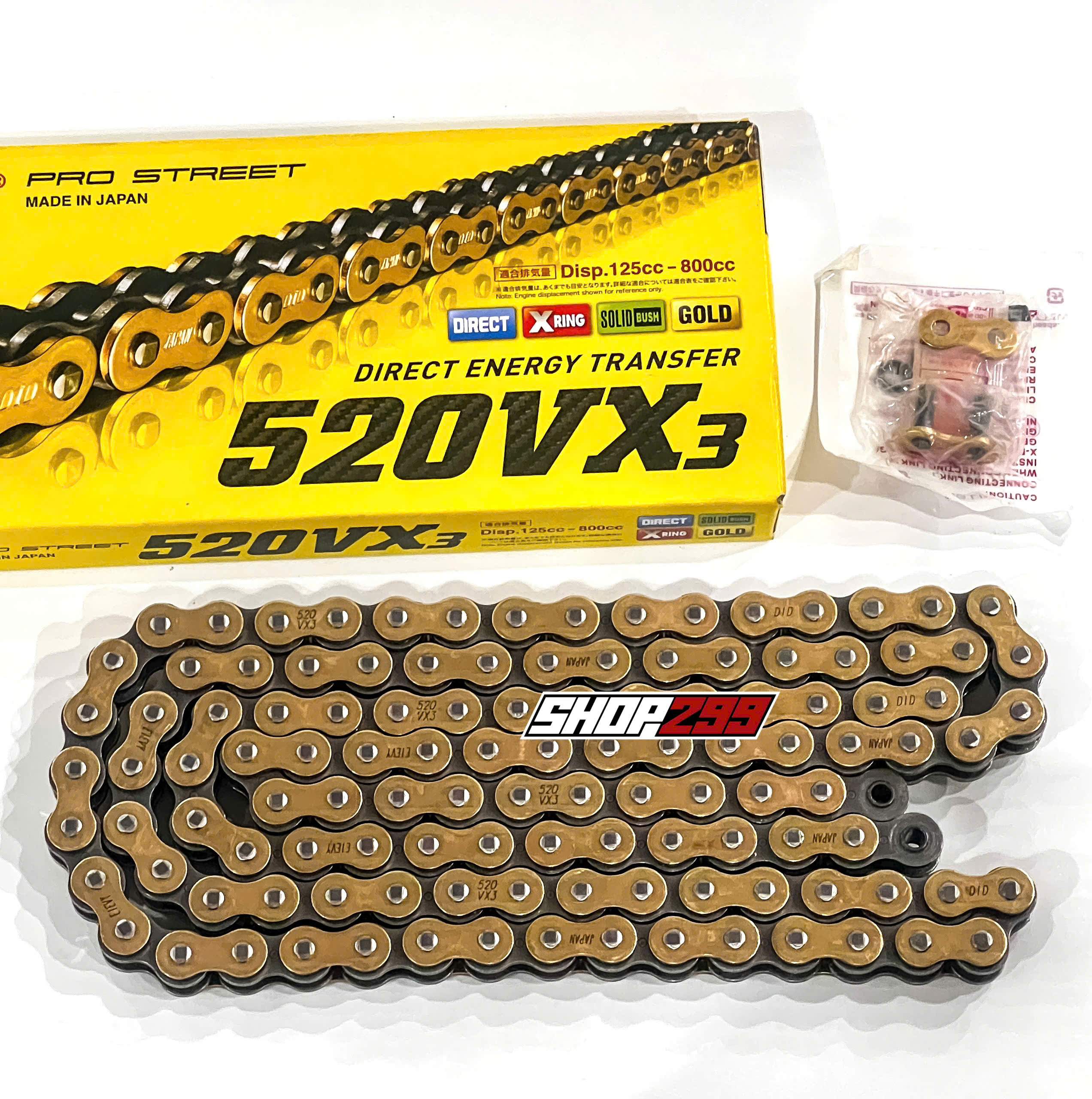 SÊN D.I.D 520 VX3 120L (PHỐT X-RING) - MÀU VÀNG SÊN D.I.D 520 VX3 120L (PHỐT X-RING) - MÀU VÀNG