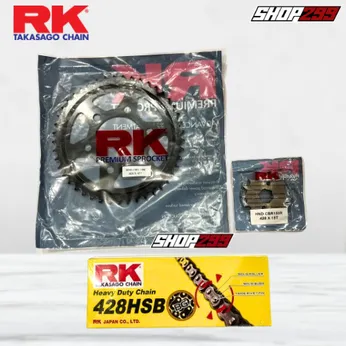 COMBO NHÔNG SÊN DĨA RK CHO HONDA CBR150R (NHÔNG DĨA RK + SÊN RK 428 HSB KHÔNG PHỐT)