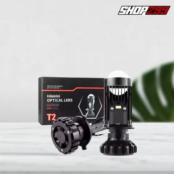 ĐÈN LED BI CẦU MINI T2 CHÂN H4 TĂNG SÁNG CHO Ô TÔ, XE MÁY