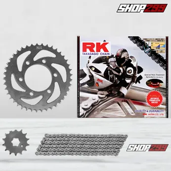 BỘ NHÔNG SÊN DĨA RK CHO EXCITER 150 (KHÔNG PHỐT CAO SU)