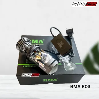 ĐÈN PHA LED BI CẦU BMA R03 - CHÂN H4 - ÁNH SÁNG TRẮNG (25/40W-3000LM)