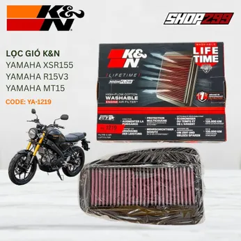 LỌC GIÓ K&N YA-1219 CHO YAMAHA XSR155 / XS155R / R15V3 / R15V4 / MT15 / FZ155 CHÍNH HÃNG