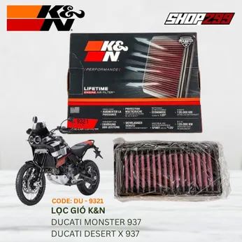 LỌC GIÓ K&N DU-9321 CHO DUCATI MONSTER 937 / DESERTX 937