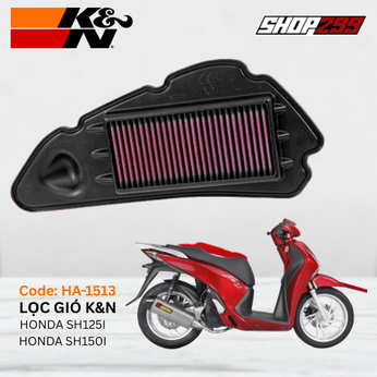 LỌC GIÓ K&N HA-1513 CHO HONDA SH125i / SH150i