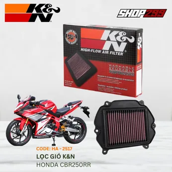 LỌC GIÓ K&N HA-2517 CHO HONDA CBR250RR