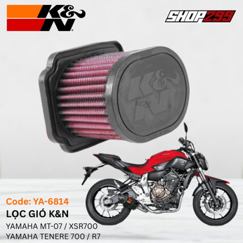 LỌC GIÓ K&N YA-6814 CHO YAMAHA XSR 700 / R7 / TENERE 700 / MT-07