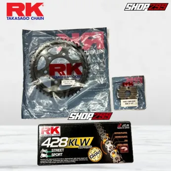 COMBO NHÔNG SÊN DĨA RK CHO HONDA CBR150R (NHÔNG DĨA RK + SÊN RK 428 KLW CÓ PHỐT XW-RING)