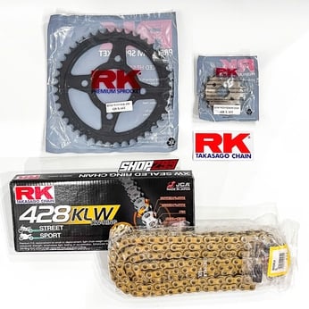 COMBO NHÔNG SÊN DĨA RK CHO HONDA WINNER (SÊN RK 428 KLW PHỐT XW-RING)