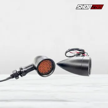 XI NHAN LED LƯỚI NHỌN KIỂU HARLEY - ĐEN
