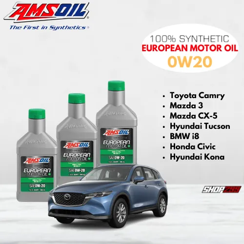 DẦU NHỚT TỔNG HỢP 100% NHẬP KHẨU MỸ AMSOIL EUROPEAN 0W20 - 1 QUART (946ml)