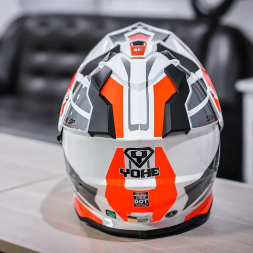 Mũ Dual Sport Yohe 632A Adventure Trắng Đỏ