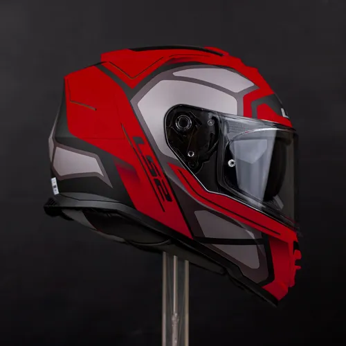 Mũ Fullface LS2 FF800 Storm Đỏ Xám Nhám