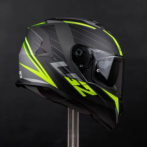 Mũ Fullface LS2 FF800 Storm Xanh Neon Đen Nhám