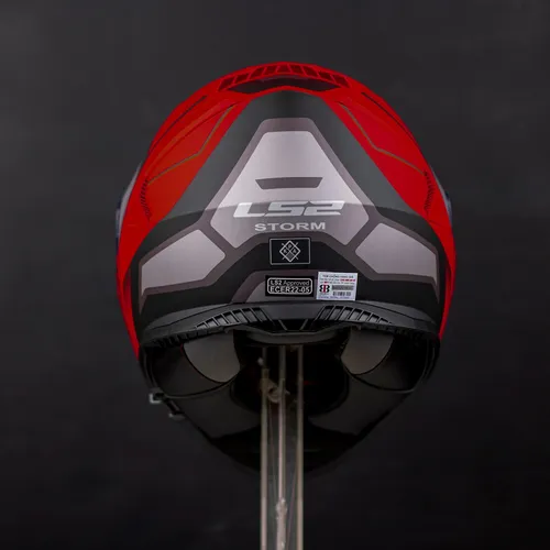 Mũ Fullface LS2 FF800 Storm Đỏ Xám Nhám