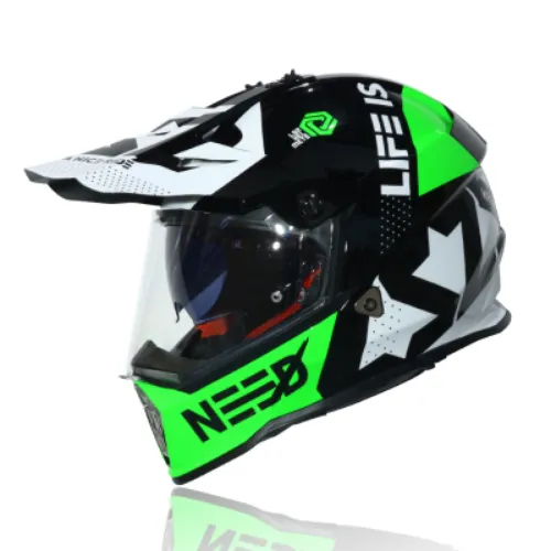 Mũ Dual Sport LS2 MX436 Pioneer Trắng Đen Xanh