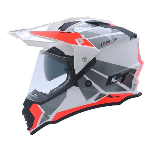 Mũ Dual Sport Yohe 632A Adventure Trắng Đỏ