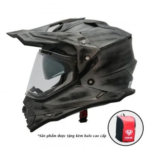 Mũ Dual Sport Yohe 632A Adventure Nhôm Xước